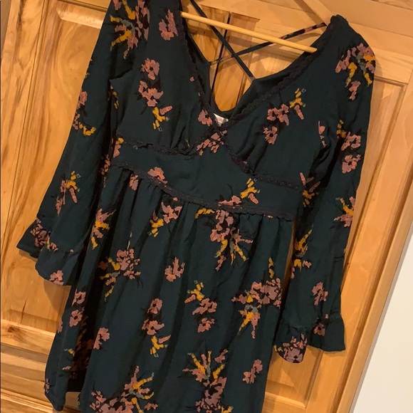 Xhilaration Tops - green floral tunic